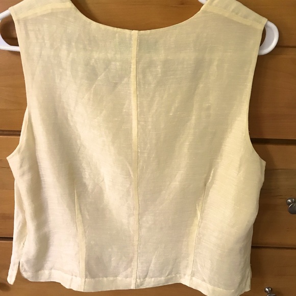 Valerie Stevens Silk Linen Lined Top Matching Jacket Size PM/PL - Picture 4 of 9